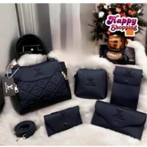 Luxury 6-Piece Designer Handbag Set with Matching Accessories