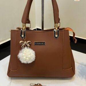 Elegant Handbag with Pearl Charm & Adjustable Strap – Charles & Keith Design