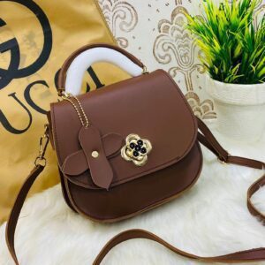 Elegant Floral Accent Mini Shoulder Bag for Women