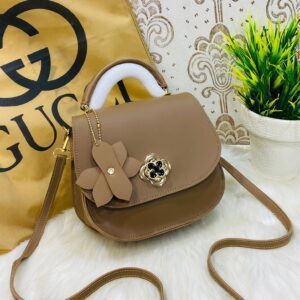 Elegant Floral Accent Mini Shoulder Bag for Women