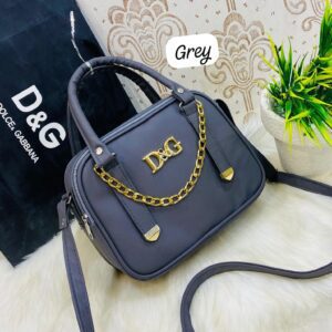 Chic Box Satchel with Gold Chain Accent