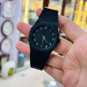 Minimalist Arabic Numeral Dial Watch with Sleek Matte Finish