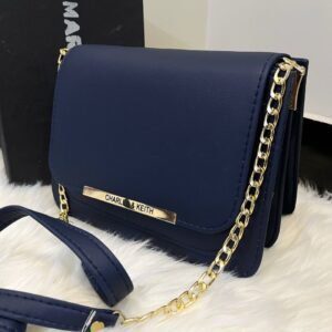 Stylish Charles & Keith Crossbody Bag with Gold Chain Strap