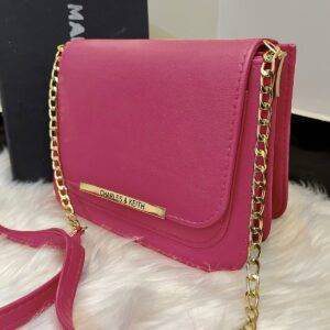 Stylish Charles & Keith Crossbody Bag with Gold Chain Strap