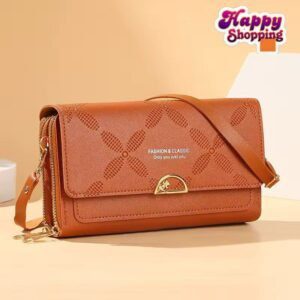 Premium Groove Texture Handbag with Signature Branding