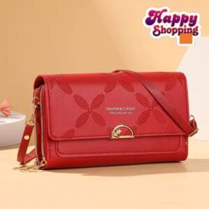 Premium Groove Texture Handbag with Signature Branding