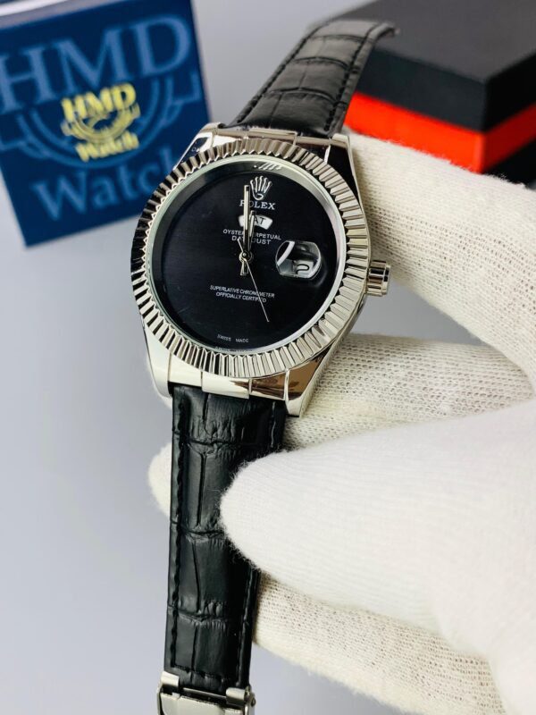 Rolex Oyster Perpetual Day-Date Premium Leather Strap Watch