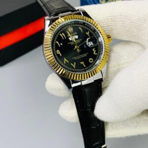 Rolex Oyster Perpetual Day-Date Premium Leather Strap Watch