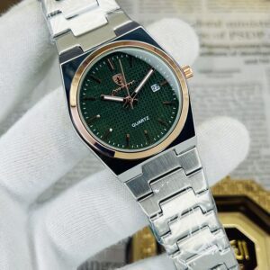 Elegant Stainless Steel Analog Wrist Watch with Date Display