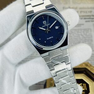 Elegant Stainless Steel Analog Wrist Watch with Date Display