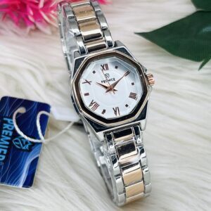 Premier Women's Classic Analog Watch with Dual-Tone Bracelet and Roman Dial