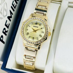Elegant Crystal-Studded Luxury Wrist Watch for Women