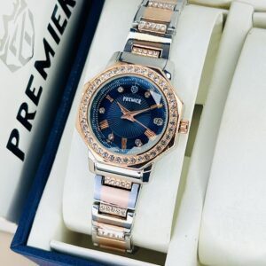Elegant Crystal-Studded Luxury Wrist Watch for Women