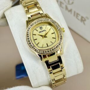 New Ladies Luxury Analog Watch with Crystal Bezel Design