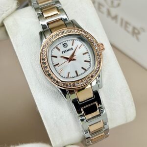 New Ladies Luxury Analog Watch with Crystal Bezel Design