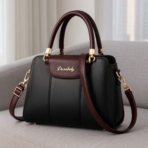 Elegant Domababy Structured Handbag with Dual Handle and Detachable Strap