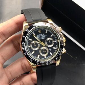 Rolex Oyster Perpetual Chronograph Watch with Rubber Strap and Tachymeter Bezel