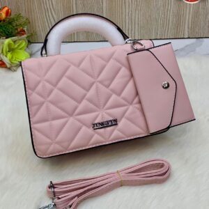 Elegant Diamond-Stitch Flap Purse with Detachable Sling Strap