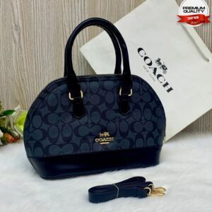 Signature Dome Handbag with Top Handles and Adjustable Crossbody Strap
