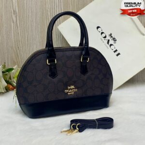 Signature Dome Handbag with Top Handles and Adjustable Crossbody Strap