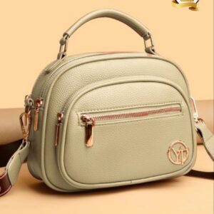 Trendy Crossbody Shoulder Bag with Multiple Zipper Compartments