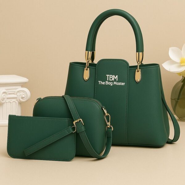 Trendy 3-Piece Handbag Set with Tote, Crossbody and Wallet