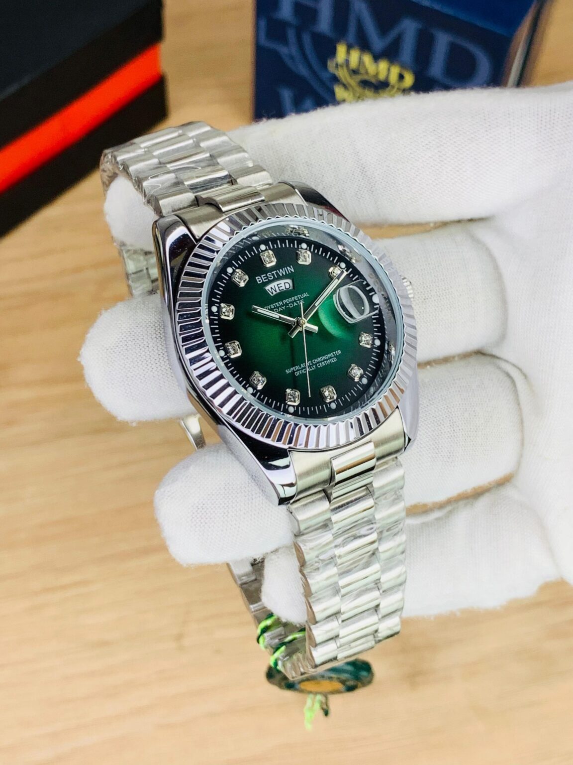 green & silver