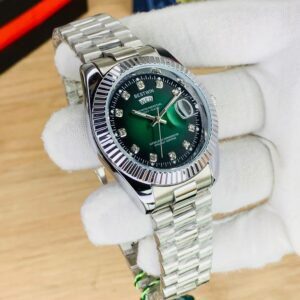 Bestwin Luxury Automatic Wrist Watch with Stainless Steel Strap and Date Display