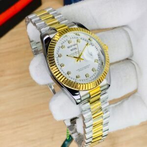 Bestwin Luxury Automatic Wrist Watch with Stainless Steel Strap and Date Display