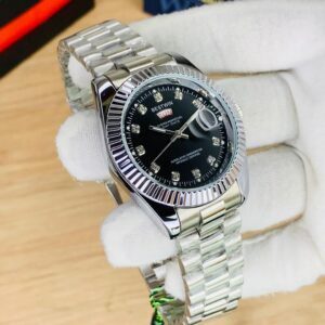 Bestwin Luxury Automatic Wrist Watch with Stainless Steel Strap and Date Display