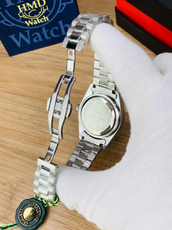 Bestwin Luxury Automatic Wrist Watch with Stainless Steel Strap and Date Display