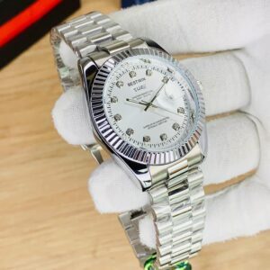 Bestwin Luxury Automatic Wrist Watch with Stainless Steel Strap and Date Display