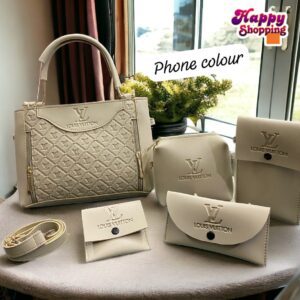 Luxury 6-Piece Designer Handbag Set with Matching Accessories