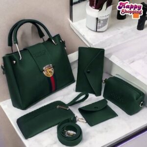Luxury 6-Piece Designer Handbag Set with Matching Accessories