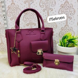 Charles & Keith 3-piece Handbag Set With Star Charm And Matching Wallets