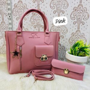 Charles & Keith 3-piece Handbag Set With Star Charm And Matching Wallets