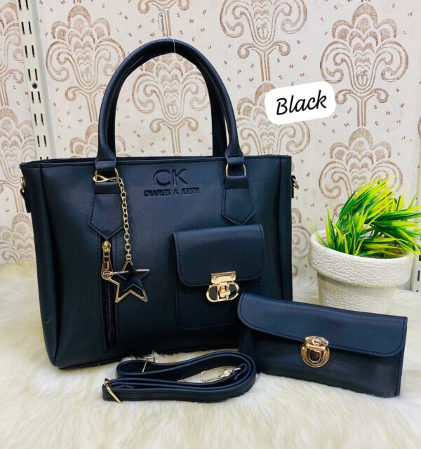 Charles & Keith 3-piece Handbag Set With Star Charm And Matching Wallets