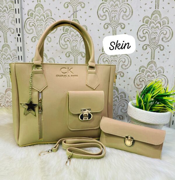Charles & Keith 3-piece Handbag Set With Star Charm And Matching Wallets