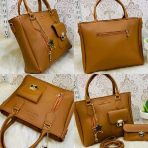 Charles & Keith 3-piece Handbag Set With Star Charm And Matching Wallets