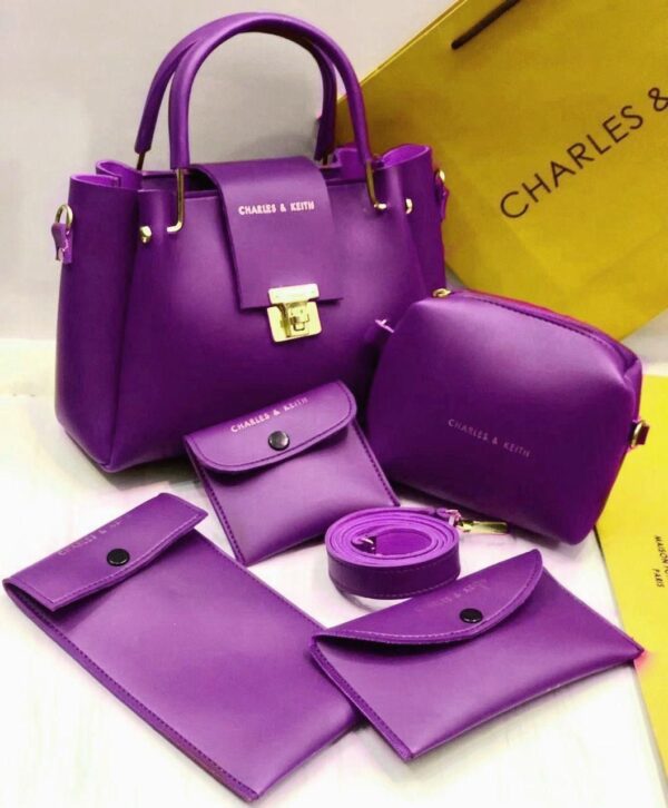 New Charles & Keith 6-piece Premium Handbag Set With Wallets And Pouches