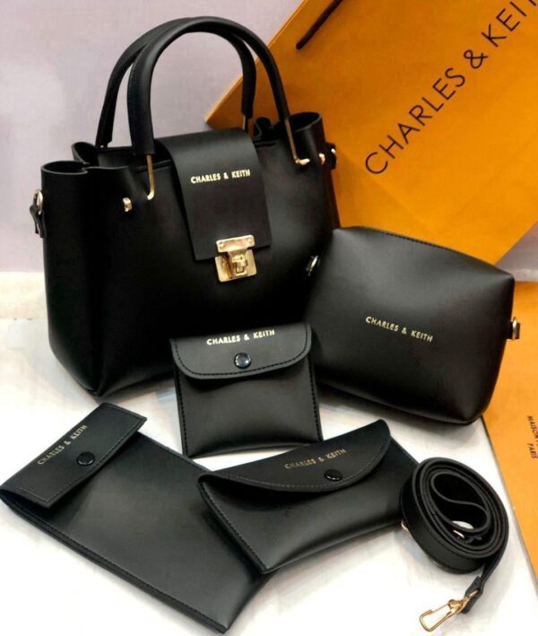 New Charles & Keith 6-piece Premium Handbag Set With Wallets And Pouches