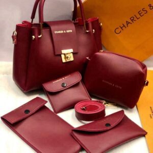 New Charles & Keith 6-piece Premium Handbag Set With Wallets And Pouches