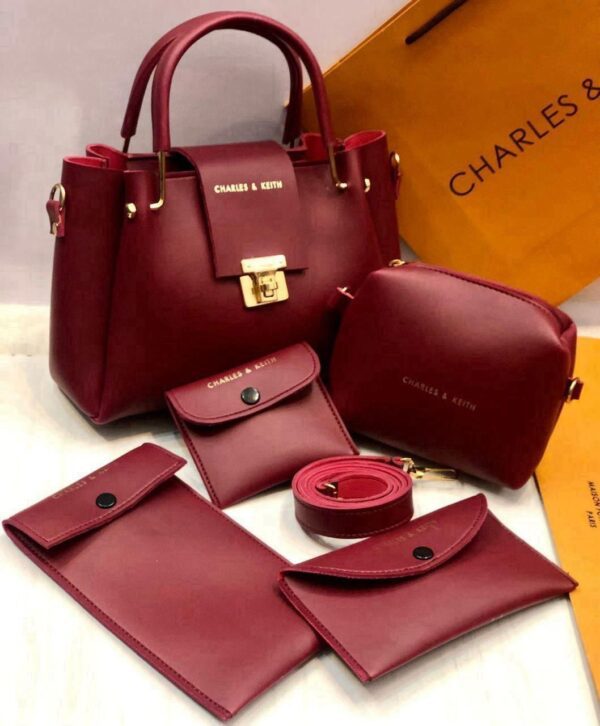 New Charles & Keith 6-piece Premium Handbag Set With Wallets And Pouches