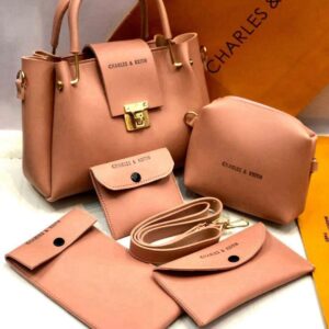 New Charles & Keith 6-piece Premium Handbag Set With Wallets And Pouches