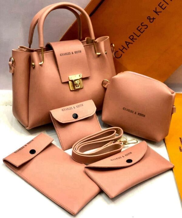 New Charles & Keith 6-piece Premium Handbag Set With Wallets And Pouches