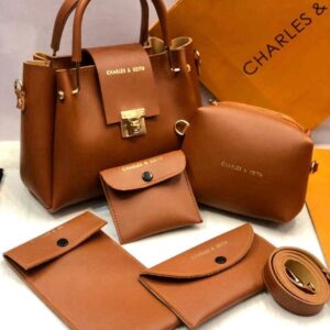 New Charles & Keith 6-piece Premium Handbag Set With Wallets And Pouches