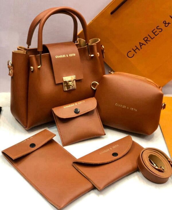 New Charles & Keith 6-piece Premium Handbag Set With Wallets And Pouches