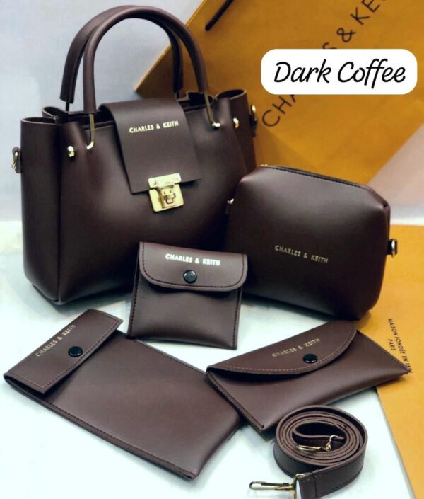 New Charles & Keith 6-piece Premium Handbag Set With Wallets And Pouches