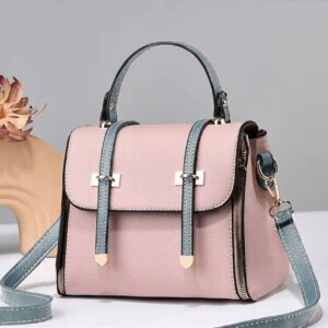 Structured Dual-strap Leather Handbag With Detachable Shoulder Strap