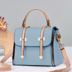 Structured Dual-strap Leather Handbag With Detachable Shoulder Strap